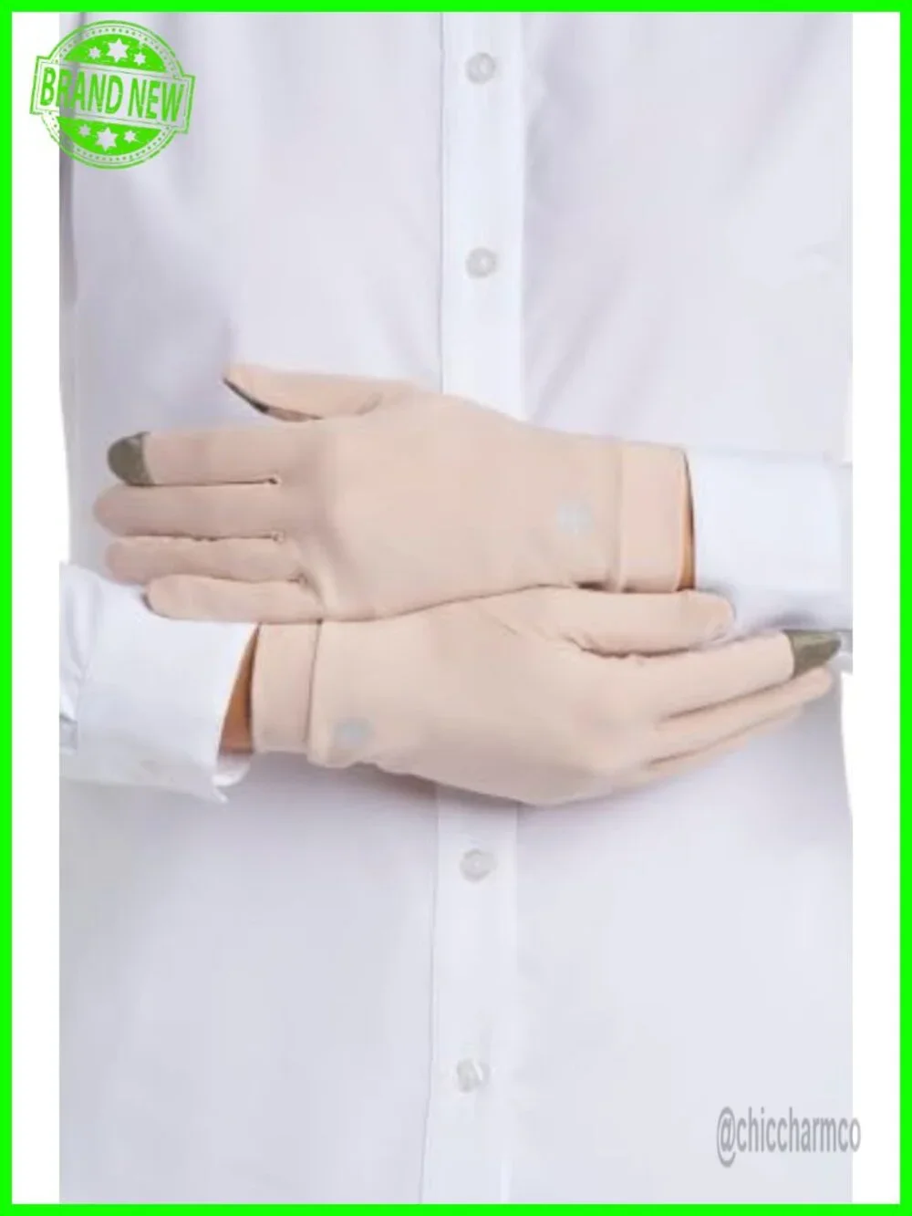 UPF 50+ Full Finger UV Sun Gloves with Touchscreen Compatibility and Silicone